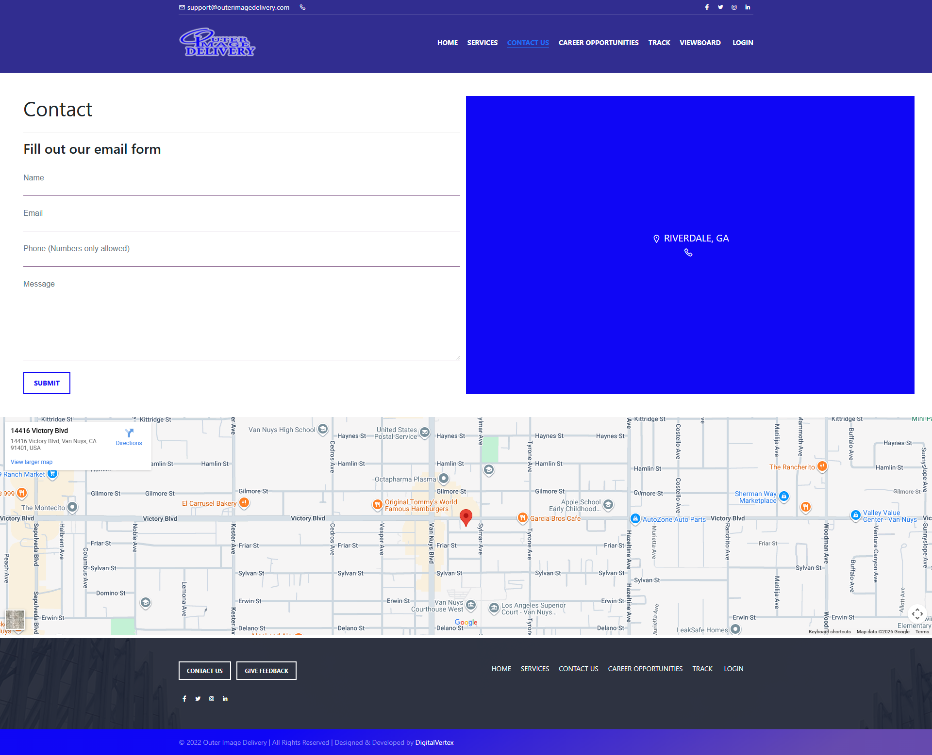 Legacy Career Contact Us Page Screenshot